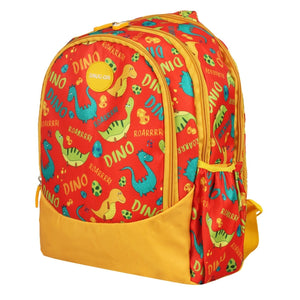 Novex Snug - On Dino Printed Boy Kids School Bag for Nursery to 2nd Class - 15 Inch - SNBP0418 - DINO