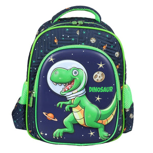 Novex Snug - On Dino Printed Boy Kids School Bag for Preschool, Kindergarten - 12 Inch | Backpack for 3 - 5 Years Kids - SNBP0422 - DINO