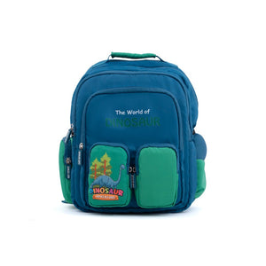 Novex Snug-On Dinosaur Printed Boy Kids School Bag for Nursery to 3rd Class - 15 Inch | Backpack for 6-9 Years Kids