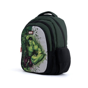 Novex Snug-On Hulk Printed Boy Kids School Bag for 4th Class to 6th Class - 17 Inch | Backpack for 10-12 Years Kids