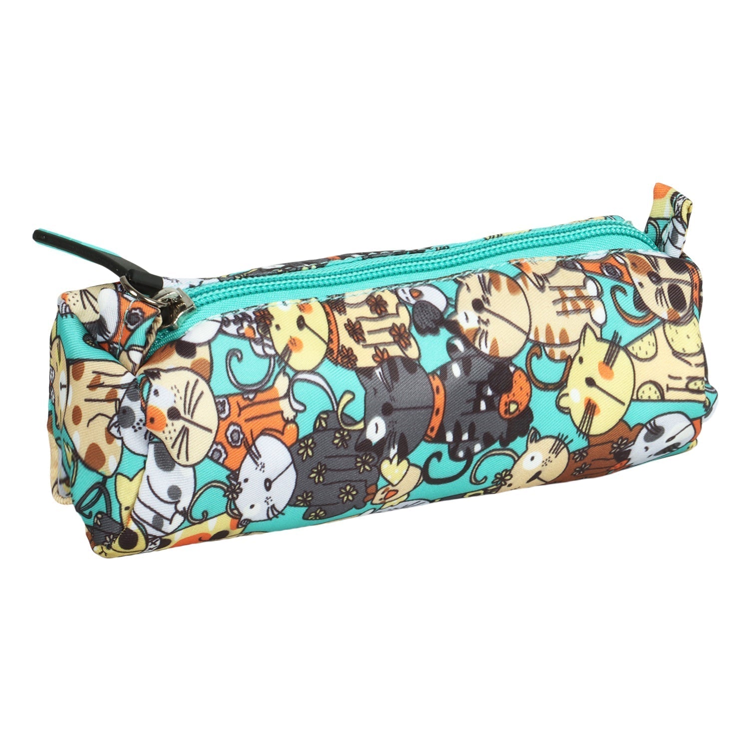 Novex Snug - On Kitten Printed Girl Kids School Bag with Stationary Pouch for 3rd to 5th Class - 17 Inch | Backpack for 9 - 11 Years Kids - SNBP0433 - KITTEN