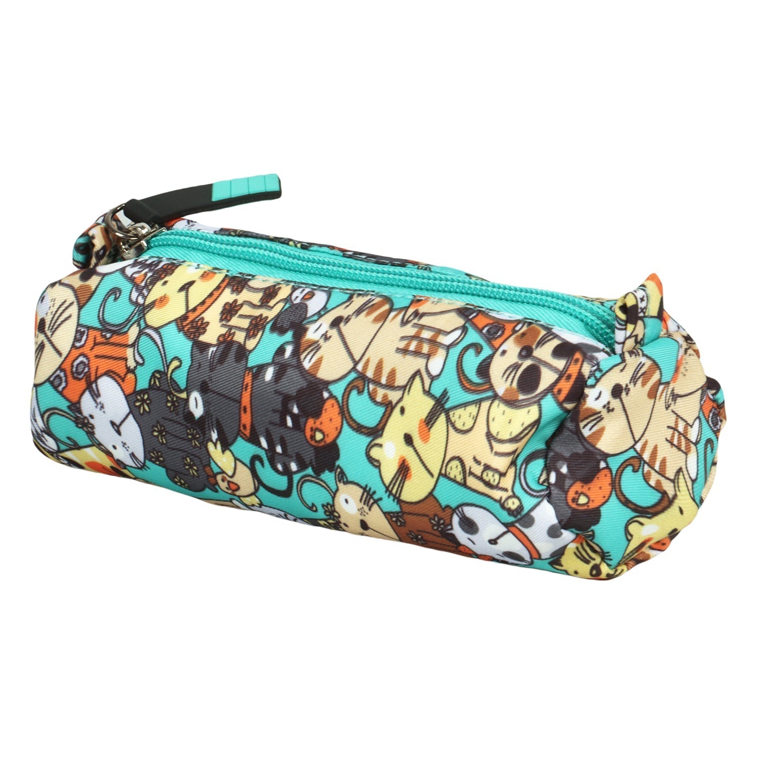 Novex Snug - On Kitten Printed Girl Kids School Bag with Stationary Pouch for 3rd to 5th Class - 17 Inch | Backpack for 9 - 11 Years Kids - SNBP0433 - KITTEN