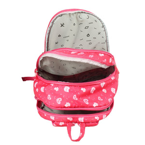 Novex Snug - On Kitty Printed Girl Kids School Bag for Nursery to 2nd Class - 15 Inch | Backpack for 5 - 8 Years Kids - SNBP0421 - KITTY