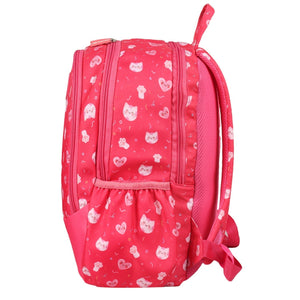 Novex Snug - On Kitty Printed Girl Kids School Bag for Nursery to 2nd Class - 15 Inch | Backpack for 5 - 8 Years Kids - SNBP0421 - KITTY