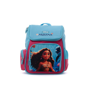 Novex Snug-On Moana Printed Girl Kids School Bag for Preschool, Kindergarten - 13 Inch | Backpack for 3-5 Years Kids