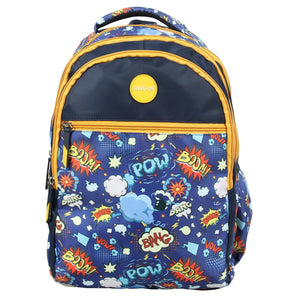 Novex Snug - On Phoenix Printed Boy Kids School Bag with Stationary Pouch for 3rd to 5th Class - 17 Inch | Backpack for 9 - 11 Years Kids - SNBP0409 - PHOENIX