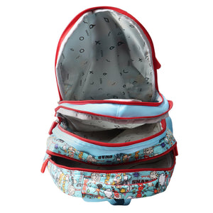 Novex Snug - On Phoenix Printed Boy Kids School Bag with Stationary Pouch for 3rd to 5th Class - 17 Inch | Backpack for 9 - 11 Years Kids - SNBP0408 - PHOENIX
