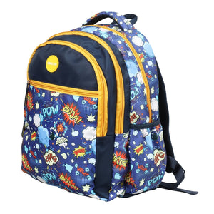 Novex Snug - On Phoenix Printed Boy Kids School Bag with Stationary Pouch for 3rd to 5th Class - 17 Inch | Backpack for 9 - 11 Years Kids - SNBP0409 - PHOENIX