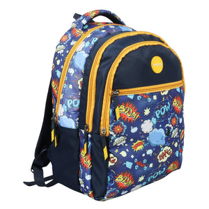 Novex Snug - On Phoenix Printed Boy Kids School Bag with Stationary Pouch for 3rd to 5th Class - 17 Inch | Backpack for 9 - 11 Years Kids - SNBP0409 - PHOENIX