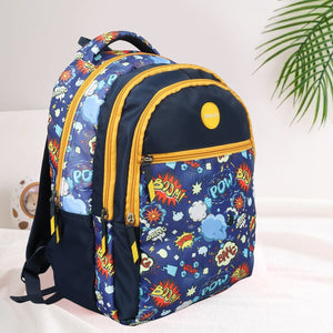 Novex Snug - On Phoenix Printed Boy Kids School Bag with Stationary Pouch for 3rd to 5th Class - 17 Inch | Backpack for 9 - 11 Years Kids - SNBP0409 - PHOENIX