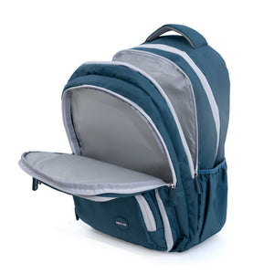 Novex Snug-On Plain Pattern Airport Blue Boy Kids School Bag for 6th-12th Class -19 Inch | Backpack for 13-18 Years Kids