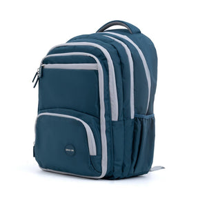 Novex Snug-On Plain Pattern Airport Blue Boy Kids School Bag for 6th-12th Class -19 Inch | Backpack for 13-18 Years Kids