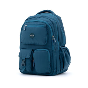 Novex Snug-On Plain Pattern Airport Blue Unisex Kids School Bag for 6th-12th Class -19 Inch | Backpack for 13-18 Years Kids