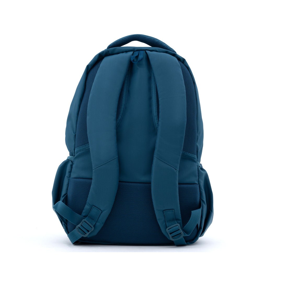 Novex Snug - On Plain Pattern Airport Blue Unisex Kids School Bag for 6th - 12th Class - 19 Inch | Backpack for 13 - 18 Years Kids - SNBP0775 - AIRPORT BLUE