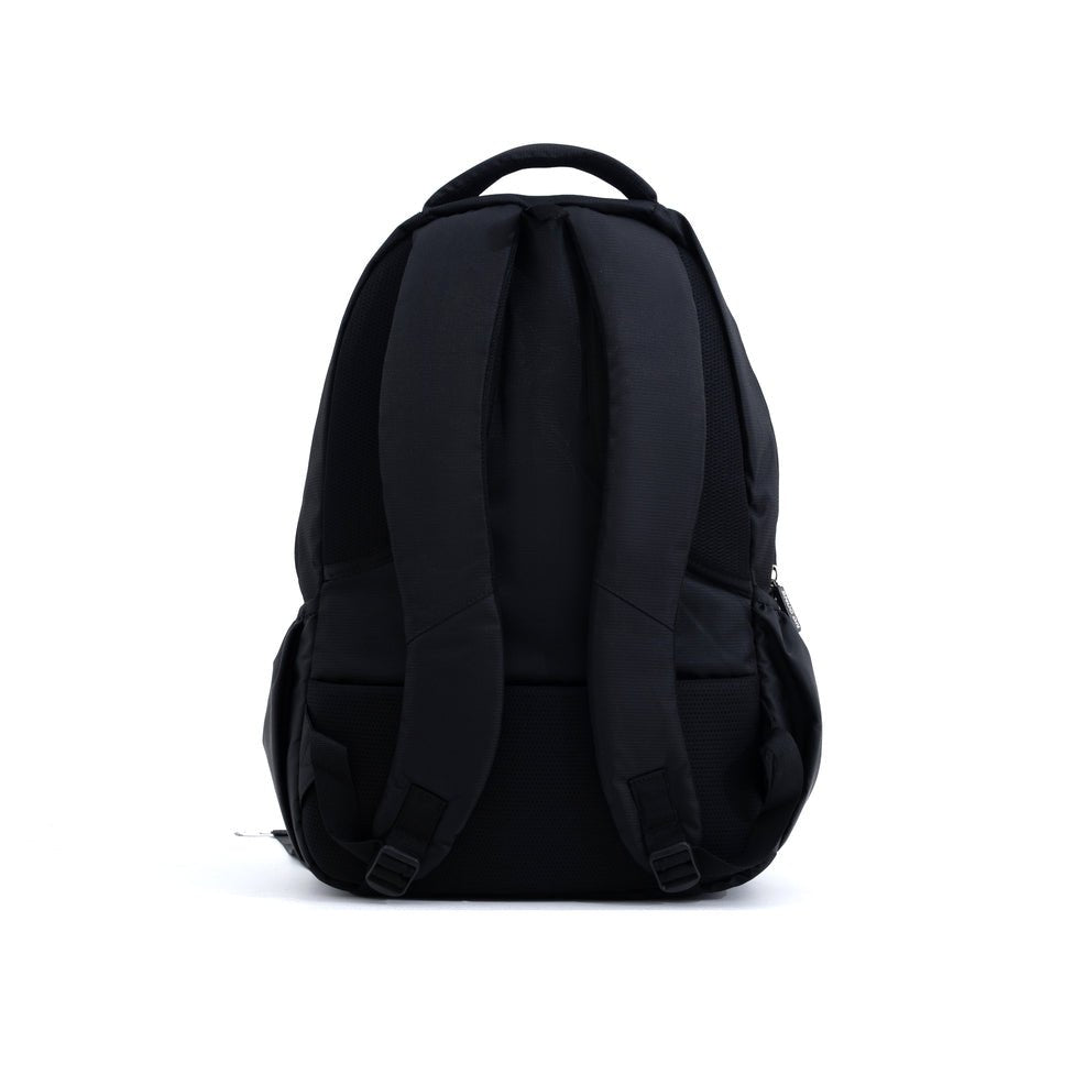 Novex Snug - On Plain Pattern Black Unisex Kids School Bag for 6th - 12th Class - 19 Inch | Backpack for 13 - 18 Years Kids - SNBP0771 - BLACK