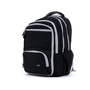 Novex Snug-On Plain Pattern Black Unisex Kids School Bag for 6th-12th Class -19 Inch | Backpack for 13-18 Years Kids