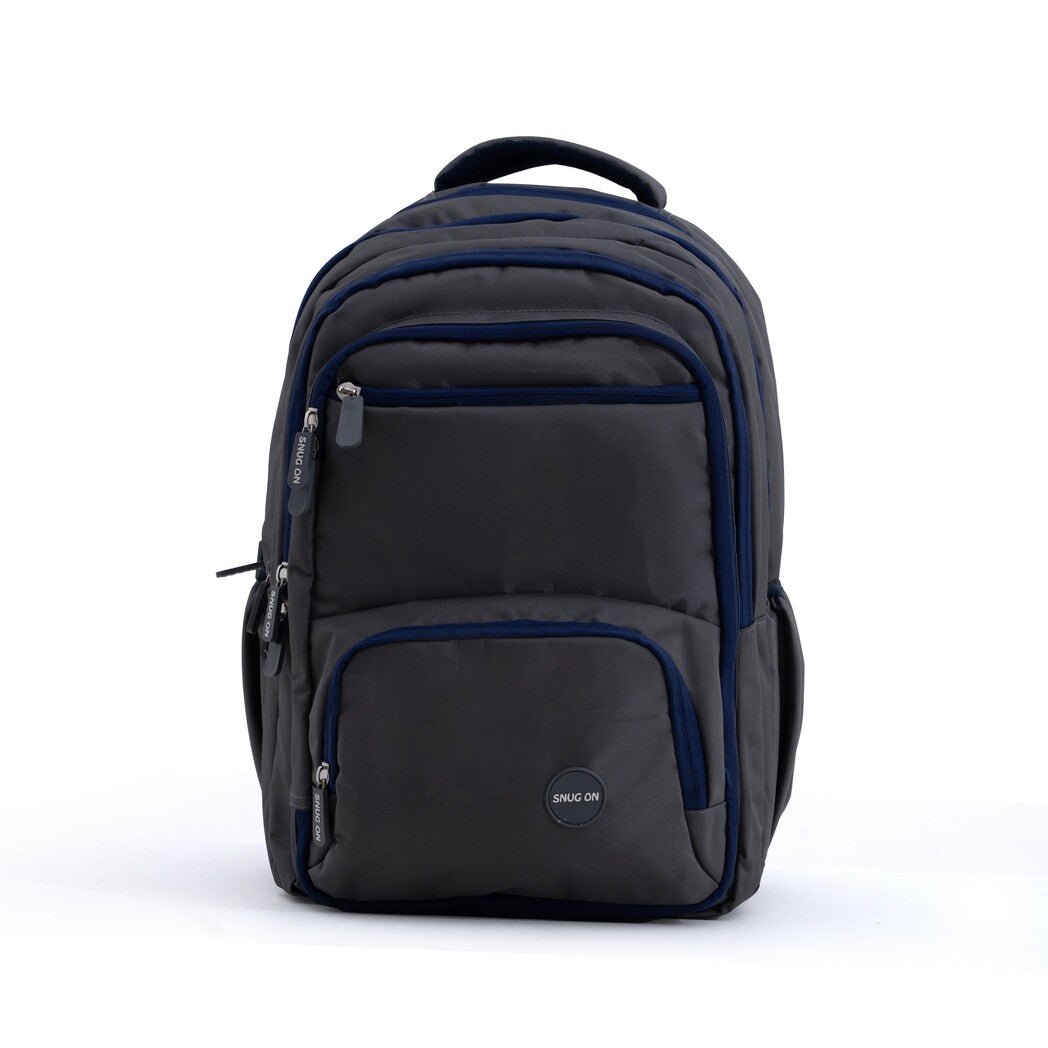 Novex Snug - On Plain Pattern Grey Unisex Kids School Bag for 6th - 12th Class - 19 Inch | Backpack for 13 - 18 Years Kids - SNBP0763 - GREY