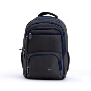 Novex Snug-On Plain Pattern Grey Unisex Kids School Bag for 6th-12th Class -19 Inch | Backpack for 13-18 Years Kids