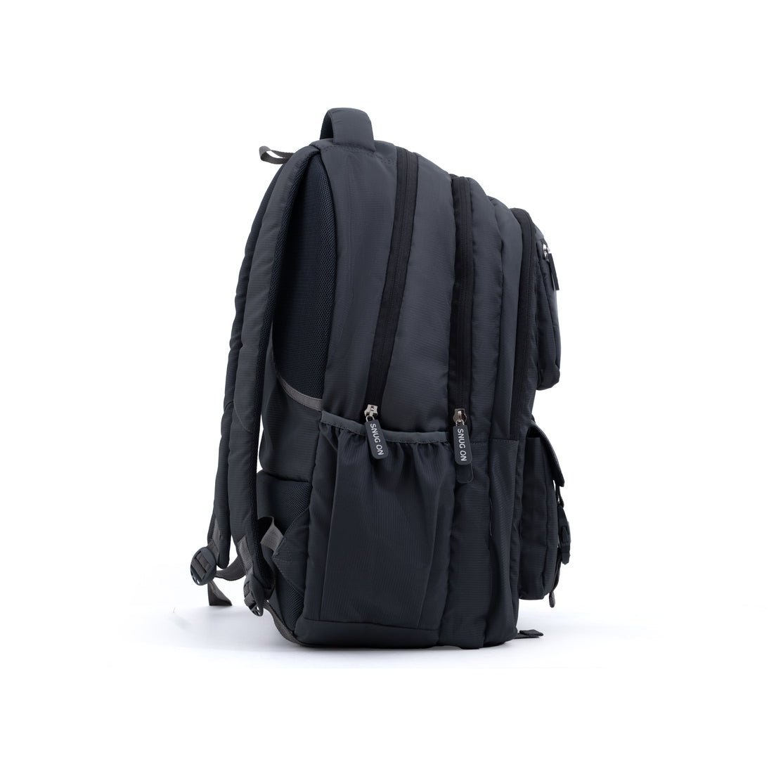 Novex Snug - On Plain Pattern Grey Unisex Kids School Bag for 6th - 12th Class - 19 Inch | Backpack for 13 - 18 Years Kids - SNBP0772 - GREY