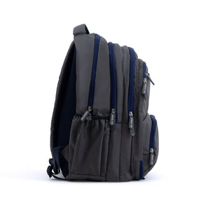 Novex Snug-On Plain Pattern Grey Unisex Kids School Bag for 6th-12th Class -19 Inch | Backpack for 13-18 Years Kids