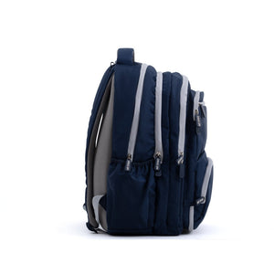 Novex Snug-On Plain Pattern Navy Blue Boy Kids School Bag for 6th-12th Class -19 Inch | Backpack for 13-18 Years Kids