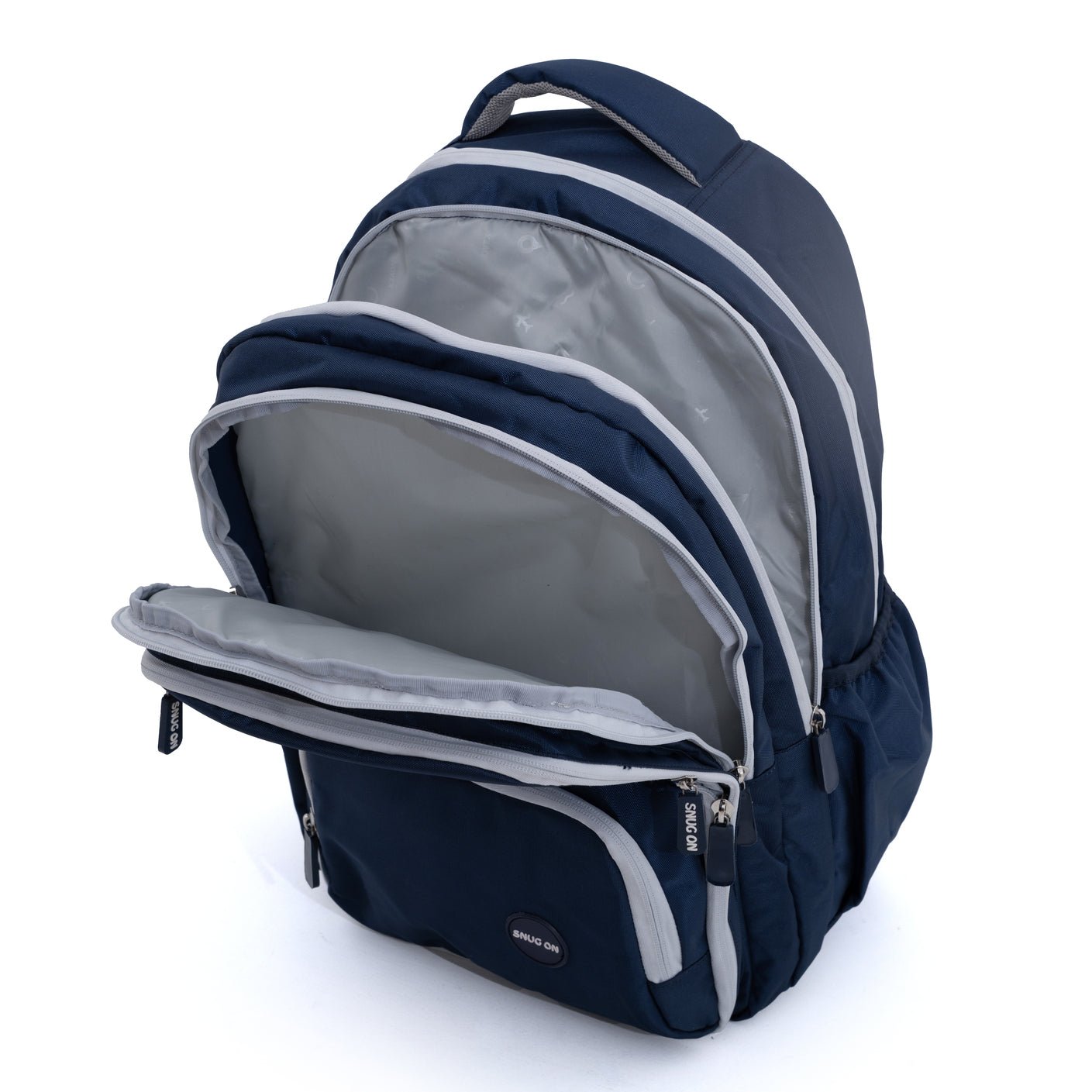 Novex Snug - On Plain Pattern Navy Blue Boy Kids School Bag for 6th - 12th Class - 19 Inch | Backpack for 13 - 18 Years Kids - SNBP0764 - NAVY BLUE