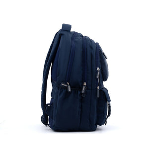 Novex Snug-On Plain Pattern Navy Blue Unisex Kids School Bag for 6th-12th Class -19 Inch | Backpack for 13-18 Years Kids