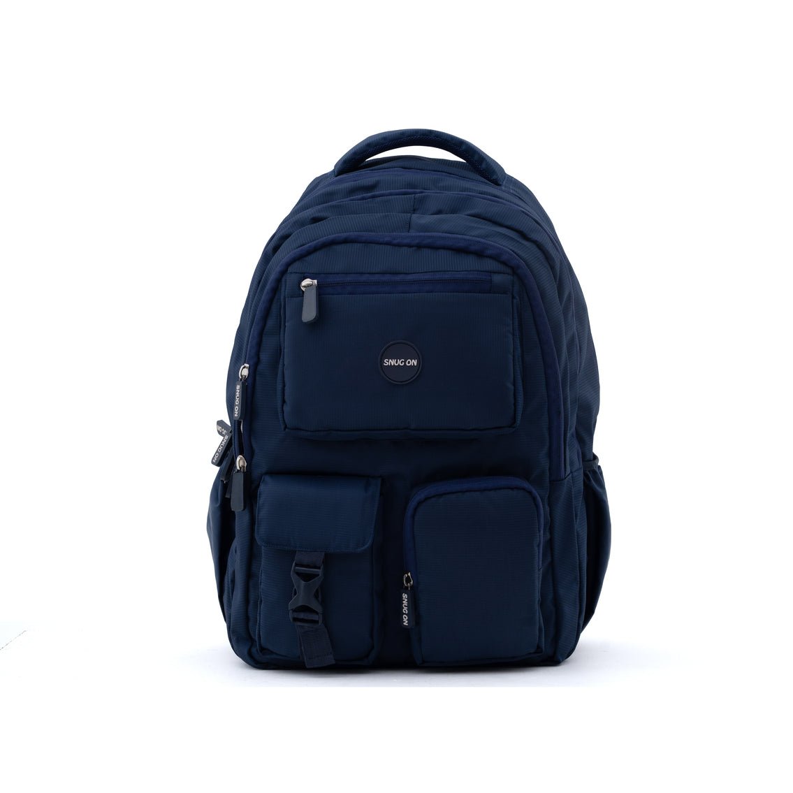 Novex Snug - On Plain Pattern Navy Blue Unisex Kids School Bag for 6th - 12th Class - 19 Inch | Backpack for 13 - 18 Years Kids - SNBP0774 - NAVY BLUE