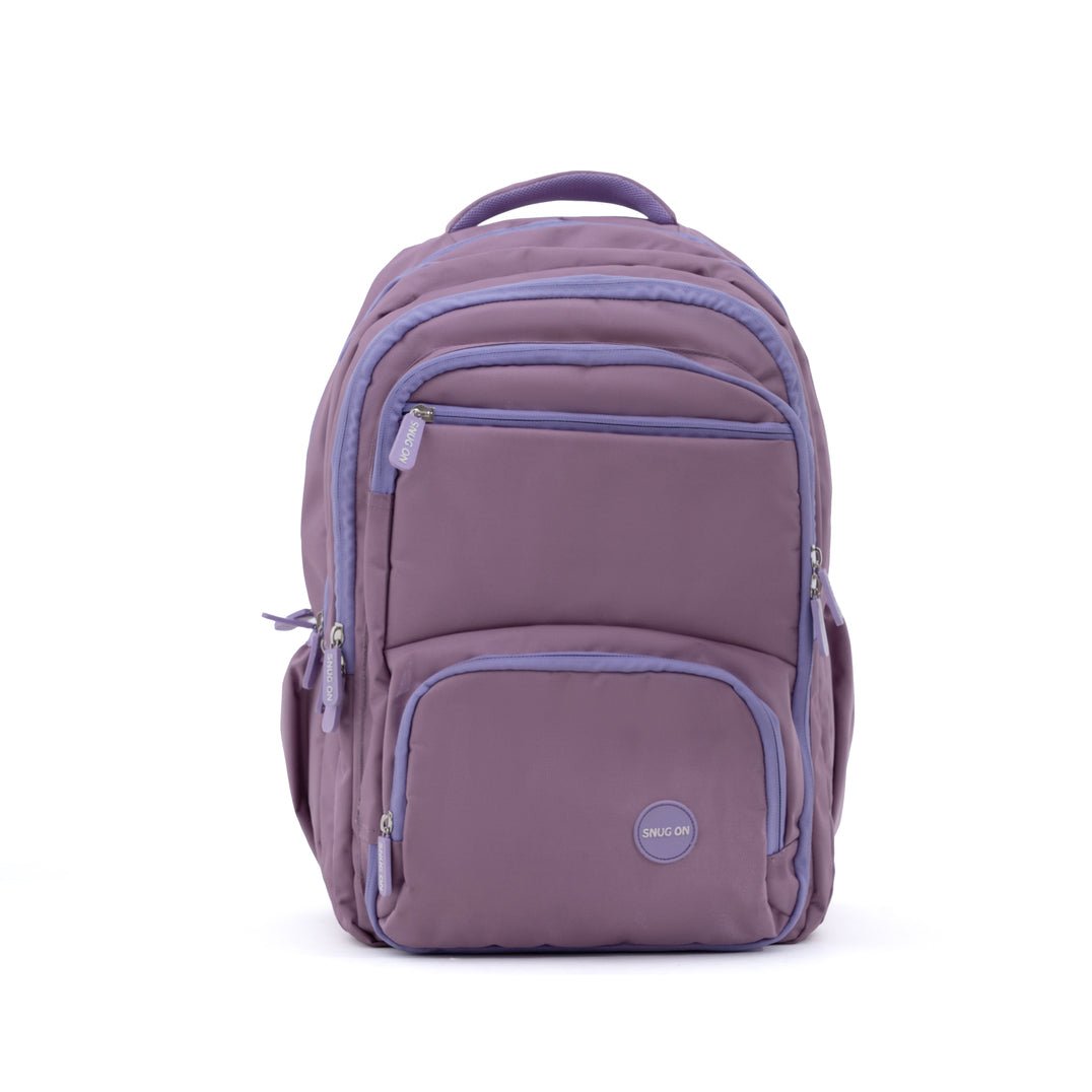 Novex Snug - On Plain Pattern Pink Girl Kids School Bag for 6th - 12th Class - 19 Inch | Backpack for 13 - 18 Years Kids - SNBP0762 - PINK
