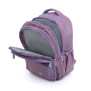 Novex Snug-On Plain Pattern Pink Girl Kids School Bag for 6th-12th Class -19 Inch | Backpack for 13-18 Years Kids