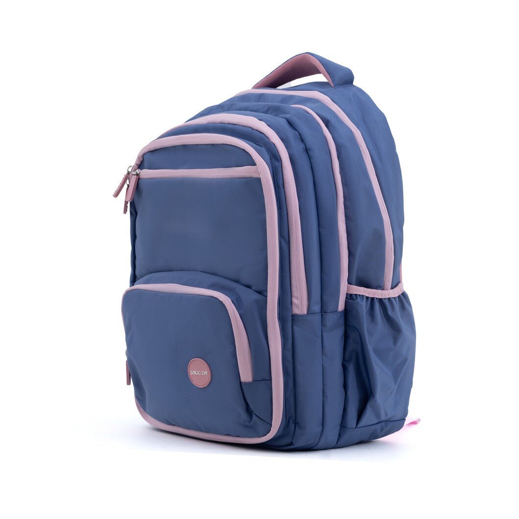 Novex Snug - On Plain Pattern Purple Girl Kids School Bag for 6th - 12th Class - 19 Inch | Backpack for 13 - 18 Years Kids - SNBP0765 - PURPLE