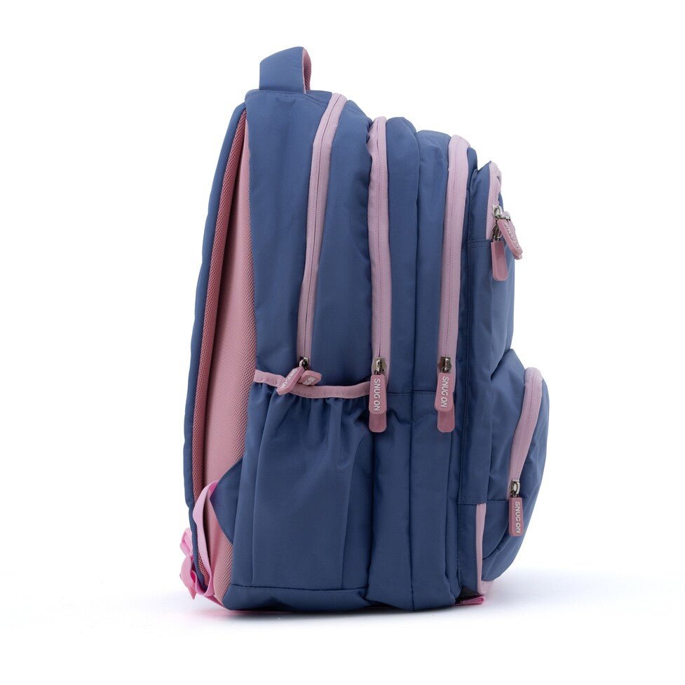 Novex Snug - On Plain Pattern Purple Girl Kids School Bag for 6th - 12th Class - 19 Inch | Backpack for 13 - 18 Years Kids - SNBP0765 - PURPLE