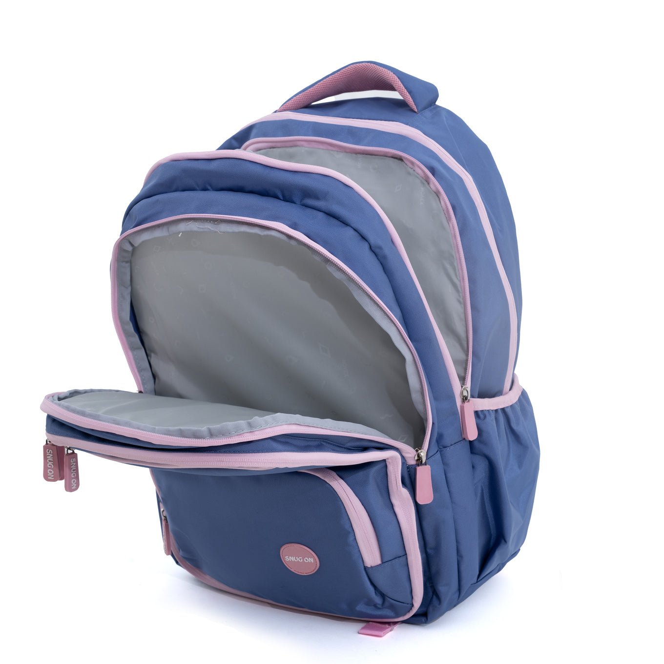 Novex Snug - On Plain Pattern Purple Girl Kids School Bag for 6th - 12th Class - 19 Inch | Backpack for 13 - 18 Years Kids - SNBP0765 - PURPLE
