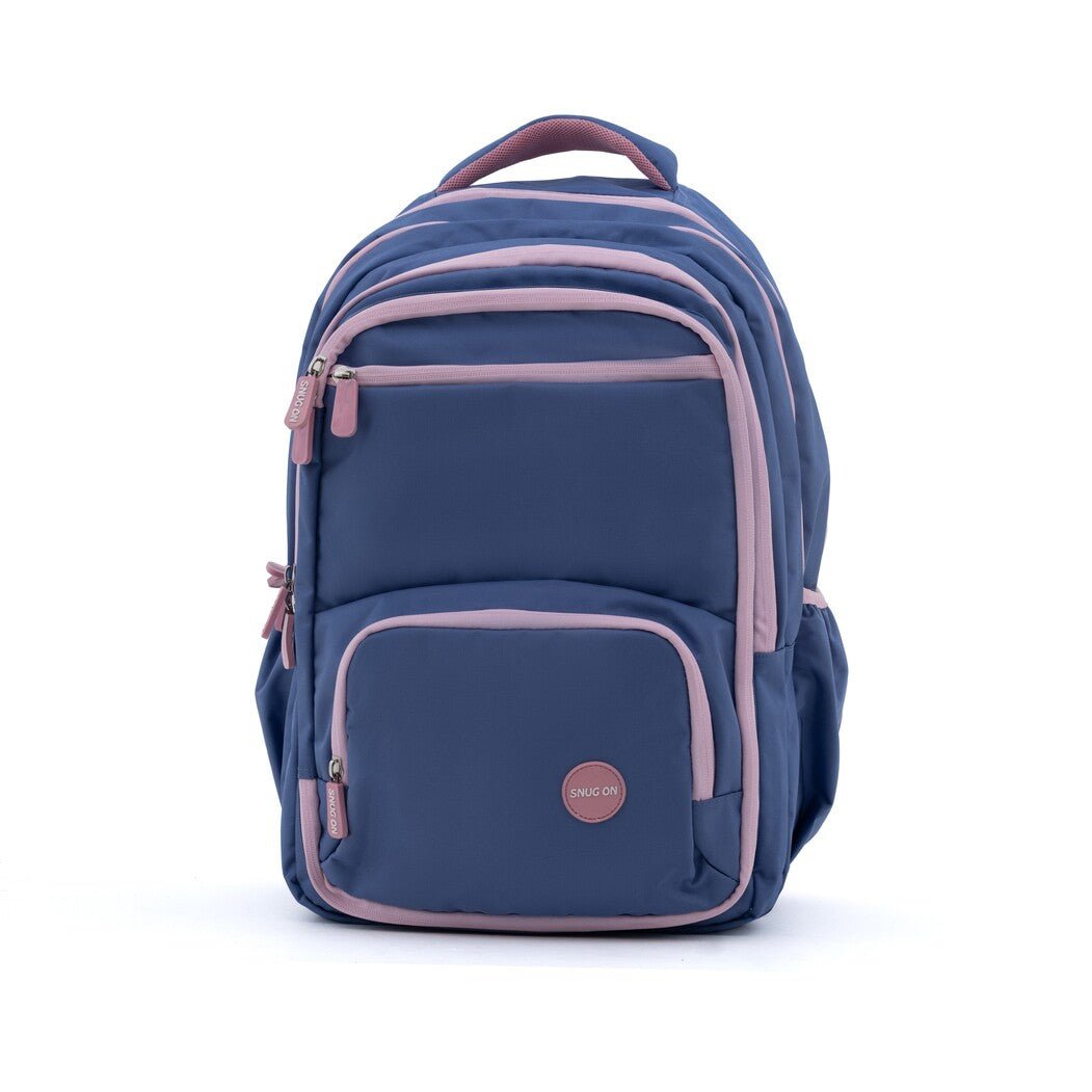 Novex Snug - On Plain Pattern Purple Girl Kids School Bag for 6th - 12th Class - 19 Inch | Backpack for 13 - 18 Years Kids - SNBP0765 - PURPLE