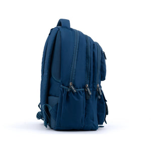 Novex Snug-On Plain Pattern Teal Blue Unisex Kids School Bag for 6th-12th Class -19 Inch | Backpack for 13-18 Years Kids