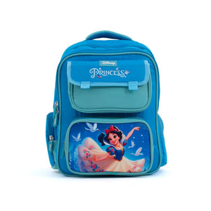 Novex Snug-On Princess Printed Girl Kids School Bag for 1st Class to 4th Class - 16 Inch | Backpack for 7-10 Years Kids