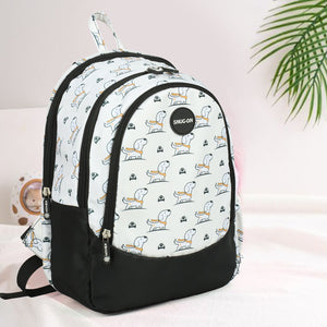 Novex Snug - On Puppy Printed Girl Kids School Bag for Nursery to 2nd Class - 15 Inch | Backpack for 5 - 8 Years Kids - SNBP0416 - PUPPY