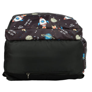 Novex Snug-On Rocket Printed Unisex Kids School Bag with Stationary Pouch - 19 Inch | Backpack for 12-16 Years Kids