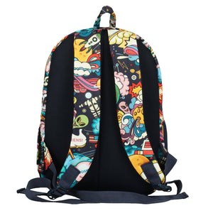 Novex Snug - On Space Printed Boy Kids School Bag for Nursery to 2nd Class - 15 Inch | Backpack for 5 - 8 Years Kids - SNBP0414 - SPACE