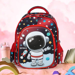 Novex Snug - On Space Printed Boy Kids School Bag for Preschool, Kindergarten - 12 Inch | Backpack for 3 - 5 Years Kids - SNBP0426 - SPACE