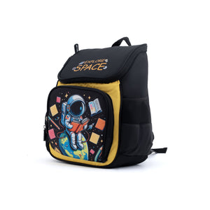 Novex Snug-On Space Printed Boy Kids School Bag for Preschool, Kindergarten - 13 Inch | Backpack for 3-5 Years Kids