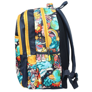 Novex Snug - On Space Printed Boy Kids School Bag with Stationary Pouch for 3rd to 5th Class - 17 Inch | Backpack for 9 - 11 Years Kids - SNBP0407 - SPACE