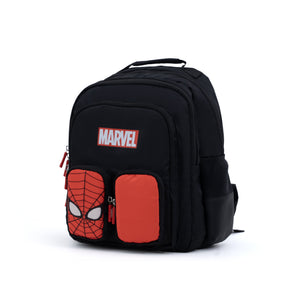 Novex Snug-On Spiderman Printed Boy Kids School Bag for Nursery to 3rd Class - 15 Inch | Backpack for 6-9 Years Kids