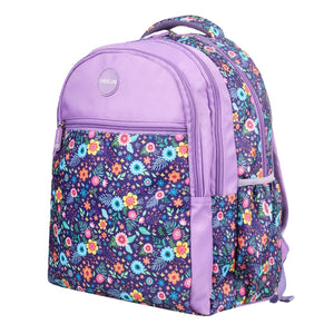 Novex Snug - On Sweet Pea Printed Girl Kids School Bag with Stationary Pouch for 3rd to 5th Class - 17 Inch | Backpack for 9 - 11 Years Kids - SNBP0412 - SWEET PEA