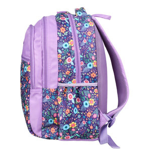 Novex Snug - On Sweet Pea Printed Girl Kids School Bag with Stationary Pouch for 3rd to 5th Class - 17 Inch | Backpack for 9 - 11 Years Kids - SNBP0412 - SWEET PEA