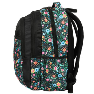 Novex Snug-On Sweet Pea Printed Girl Kids School Bag with Stationary Pouch - 17 Inch | Backpack for 9-11 Years Kids