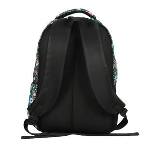 Novex Snug-On Sweet Pea Printed Girl Kids School Bag with Stationary Pouch - 17 Inch | Backpack for 9-11 Years Kids