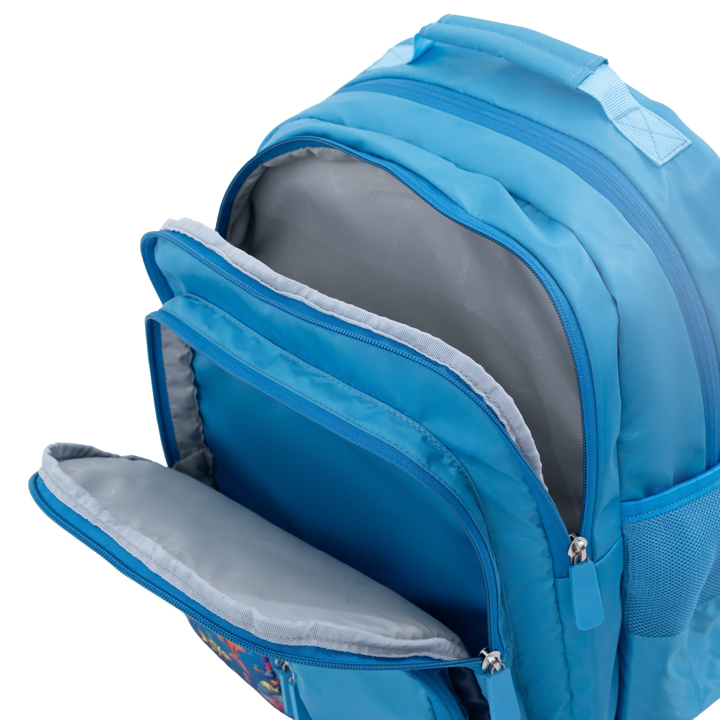 Novex Snug-On Under Tea Sea Printed Girl Kids School Bag for Nursery to 3rd Class 15 Inch Backpack for 6-9 Years Kids