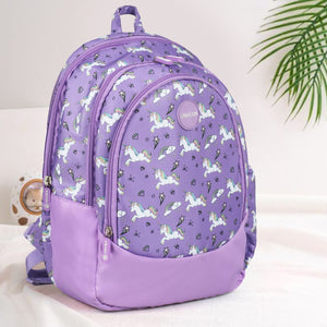 Novex Snug - On Unicorn Printed Girl Kids School Bag for Nursery to 2nd Class - 15 Inch | Backpack for 5 - 8 Years Kids - SNBP0420 - UNICORN