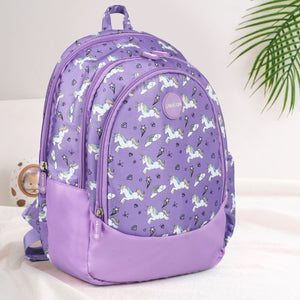 Novex Snug - On Unicorn Printed Girl Kids School Bag for Nursery to 2nd Class - 15 Inch | Backpack for 5 - 8 Years Kids - SNBP0420 - UNICORN